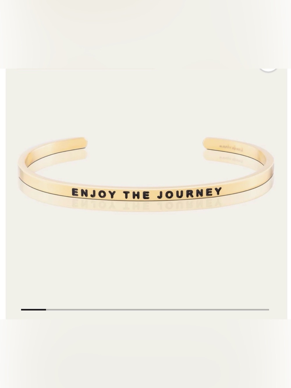 Engraved Gold Inspirational Cuff Bracelet - Enjoy The Journey